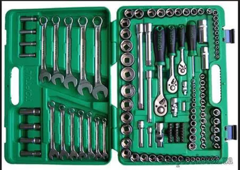 Bộ khóa, tuýp đầu 1/4", 3/8" & 1/2" 130 chi tiết (hộp nhựa) GCAI130B