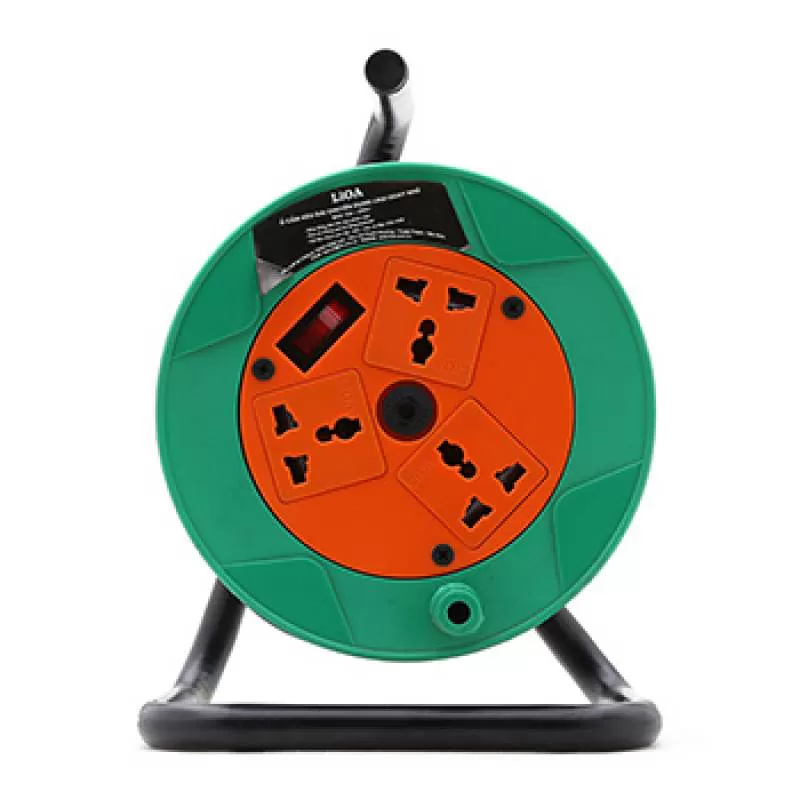 Ổ cắm kéo dài quay tay kiểu rulo nhỏ LIOA QT20-3-15A 20m x 3 15A