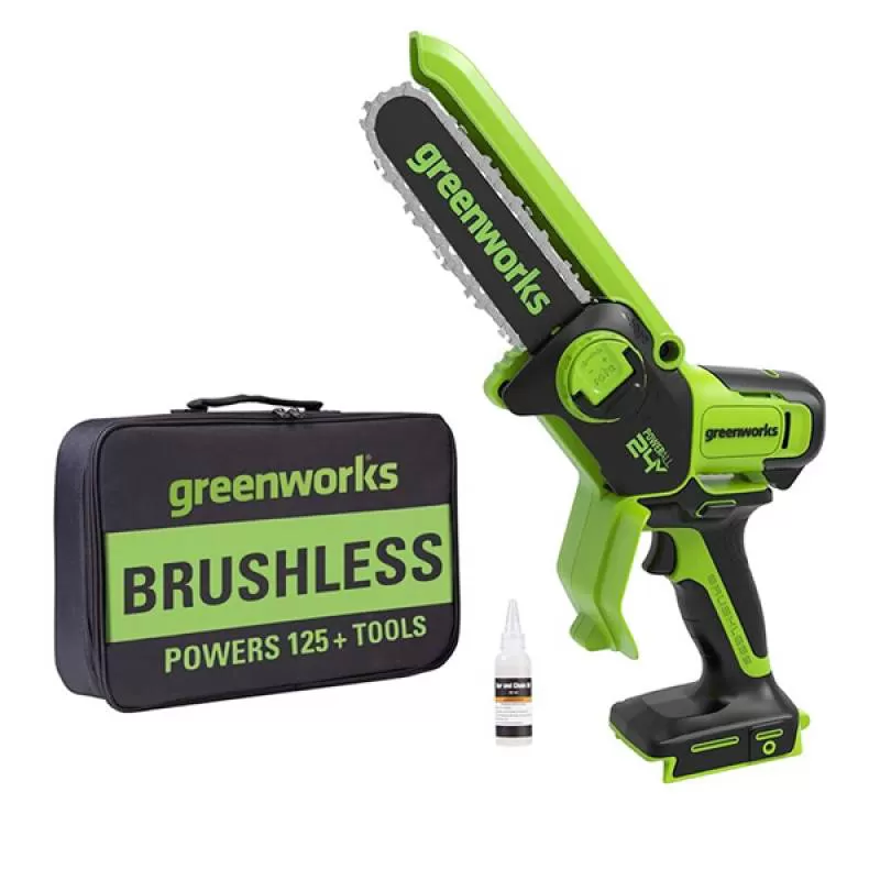 Máy cưa xích Mini cầm tay dùng pin 24V Greenworks ‎GD24CSMNX 