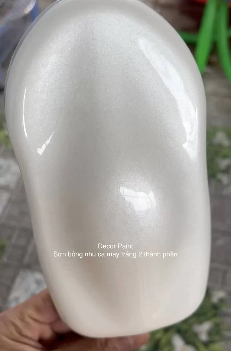 1.0 Kg – Sơn bóng nhũ ca may trắng 
