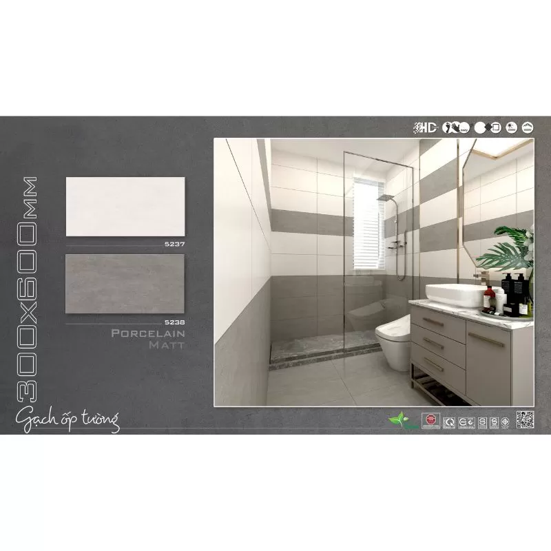 Gạch porcelain 300x600mm Tasa 5237-5238 