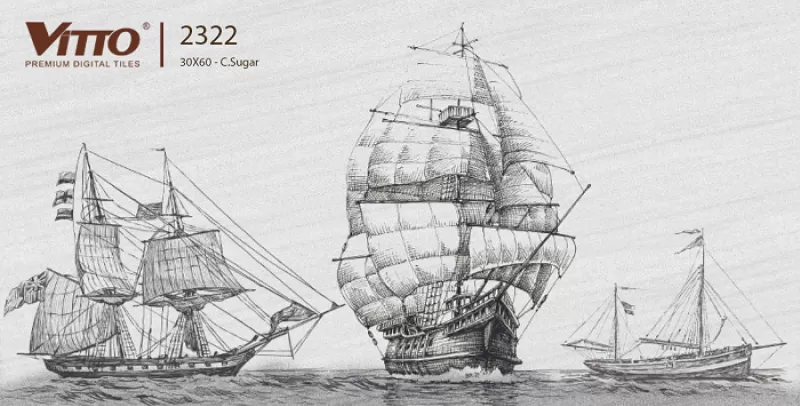 Gạch Ốp Tường Trang Trí Ceramic Vitto 300*600mm 2322 