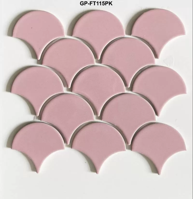 Gạch mosaic vảy cá hồng 290x274mm mã GP-FT115PK