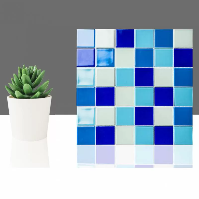 Gạch mosaic thủy tinh 48x48x4mm 287