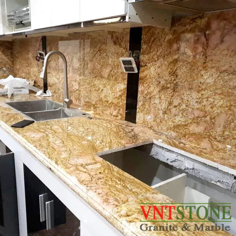 Đá Imperial Gold Ốp Mặt Bếp (Đá Vàng Hoàng Gia)