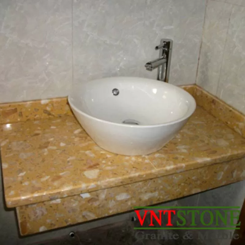 Lavabo Đá Nhân Tạo Trắng Mắt Rồng