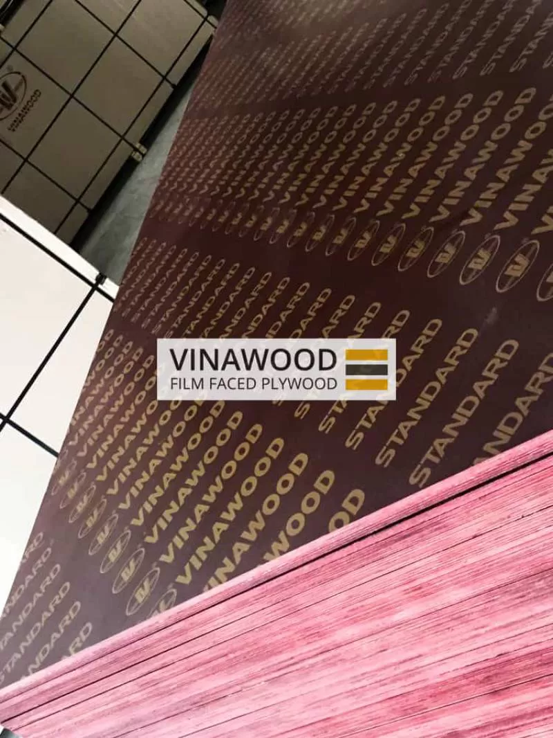 Gỗ Dán Cốp Pha Phủ Phim Nâu 18 Mm Gỗ AB Xuất Khẩu Dùng Trong Xây Dựng