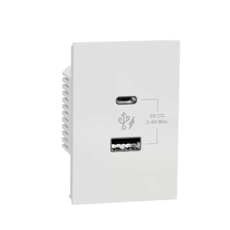 Ổ sạc USB type A+C, 2.4A, size 2S AvatarOn A SE