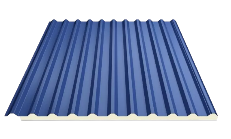 Tôn cách nhiệt PU PU màu xanh BBL04 16mm 0.45mm