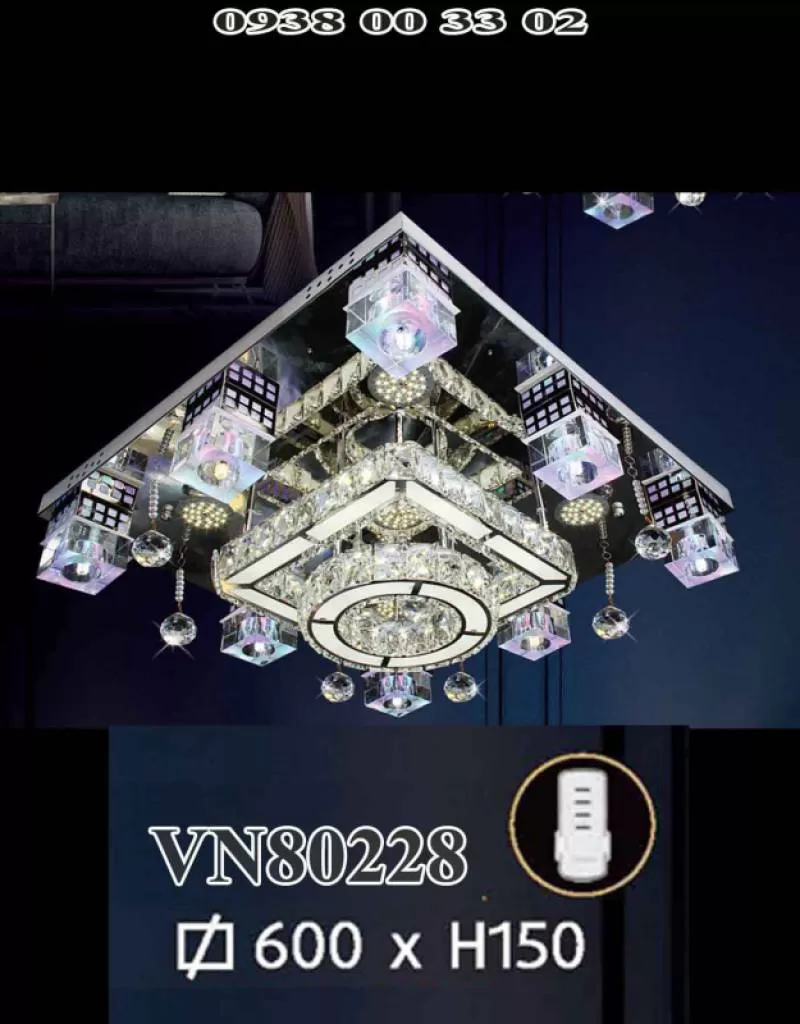 Đèn áp trần led vuông VN80228