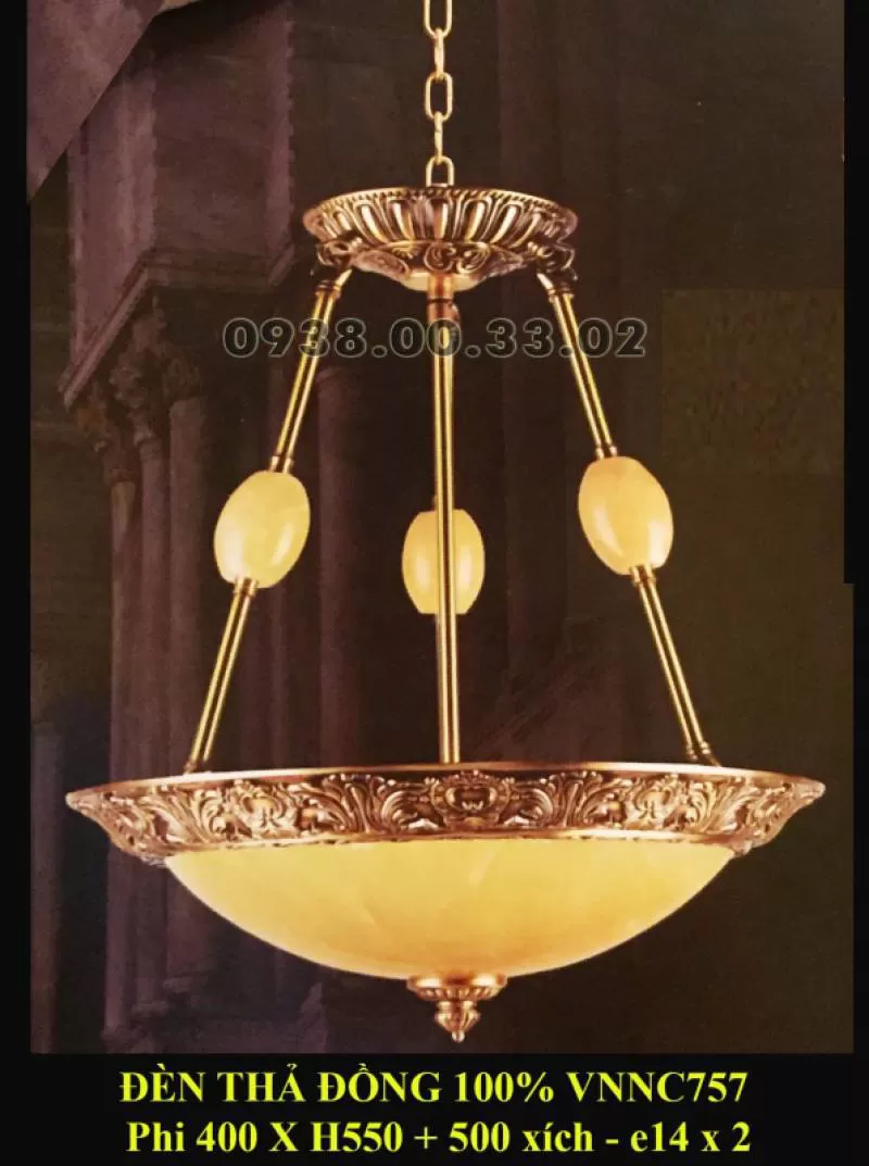 Đèn thả đồng xịn VNNC757 