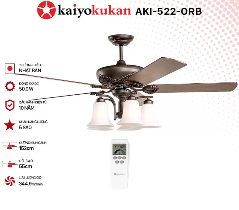 Quạt trần Kaiyokukan Aki 522