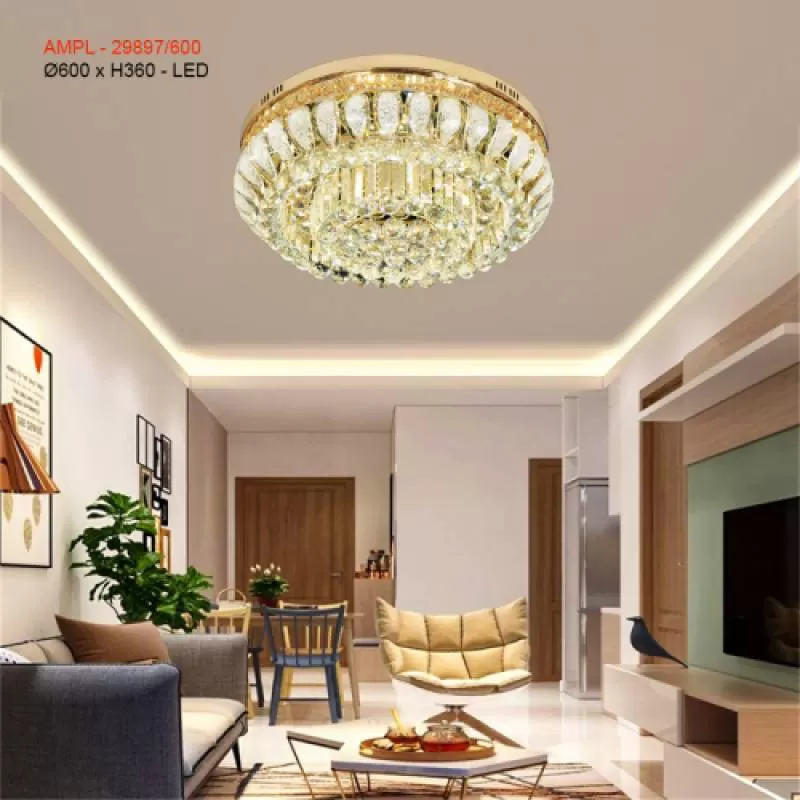 Đèn mâm pha lê tròn AMPL - 29897/600 