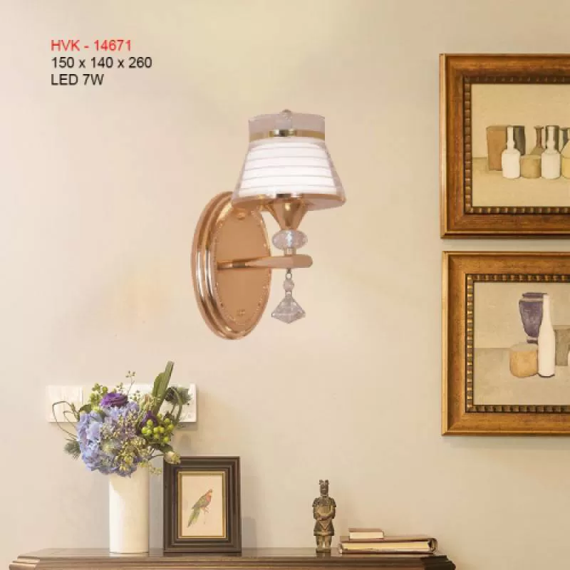 Đèn tường phòng khách bán cổ điển HVK - 14671 