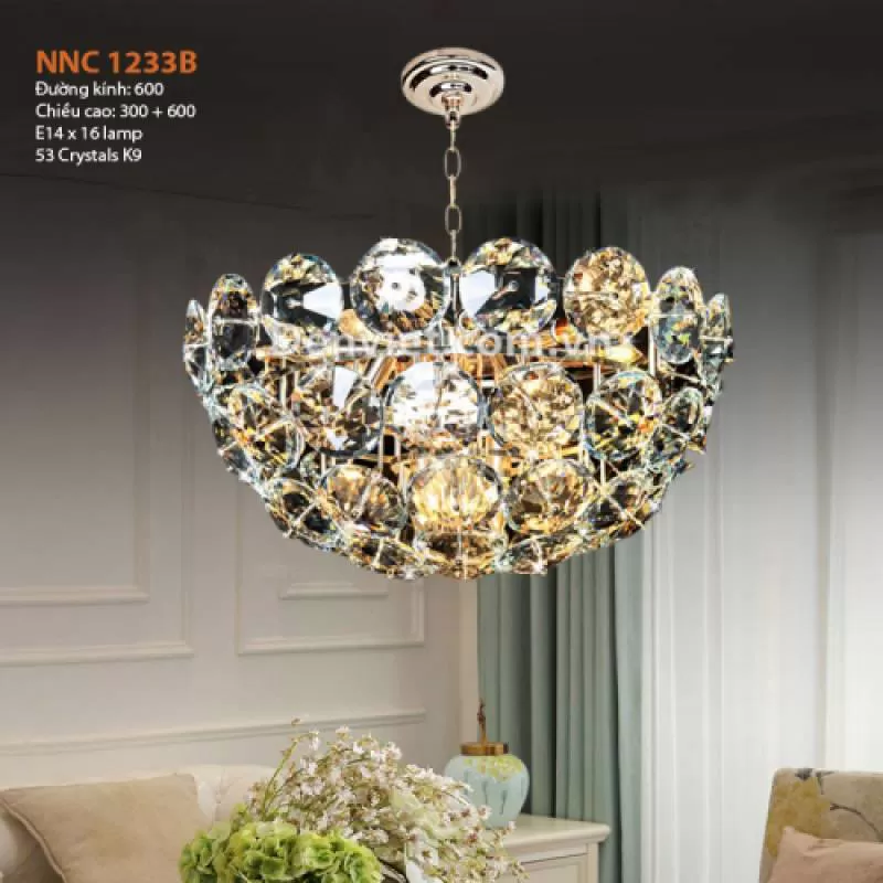 Đèn chùm pha lê thả NNC-1233B