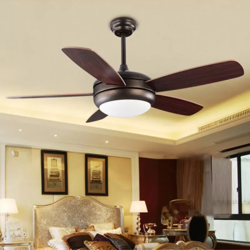 Đèn quạt trần 5 cánh nâu nhám siêu tiết kiệm điện CT42 - 66290B 