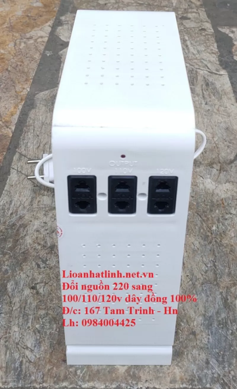 BỘ ĐỔI NGUỒN 220V SANG 100V - 110V - 120V LIOA 1000VA - 1000W DÂY ĐỒNG 100