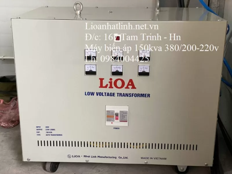 MÁY BIẾN ÁP 380V RA 220V - 200V 150KVA LIOA 