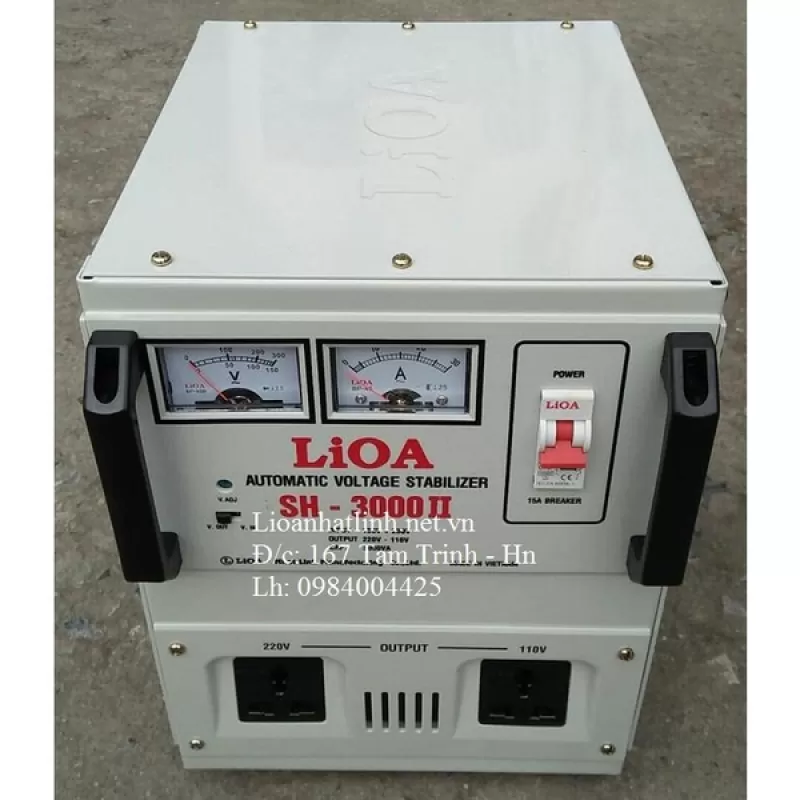 ỔN ÁP LIOA 3KVA - 3KW MÃ SẢN PHẨM SH - 3000 II ĐỜI MỚI NHẤT 2022 - 2023 DÂY ĐỒNG 100 