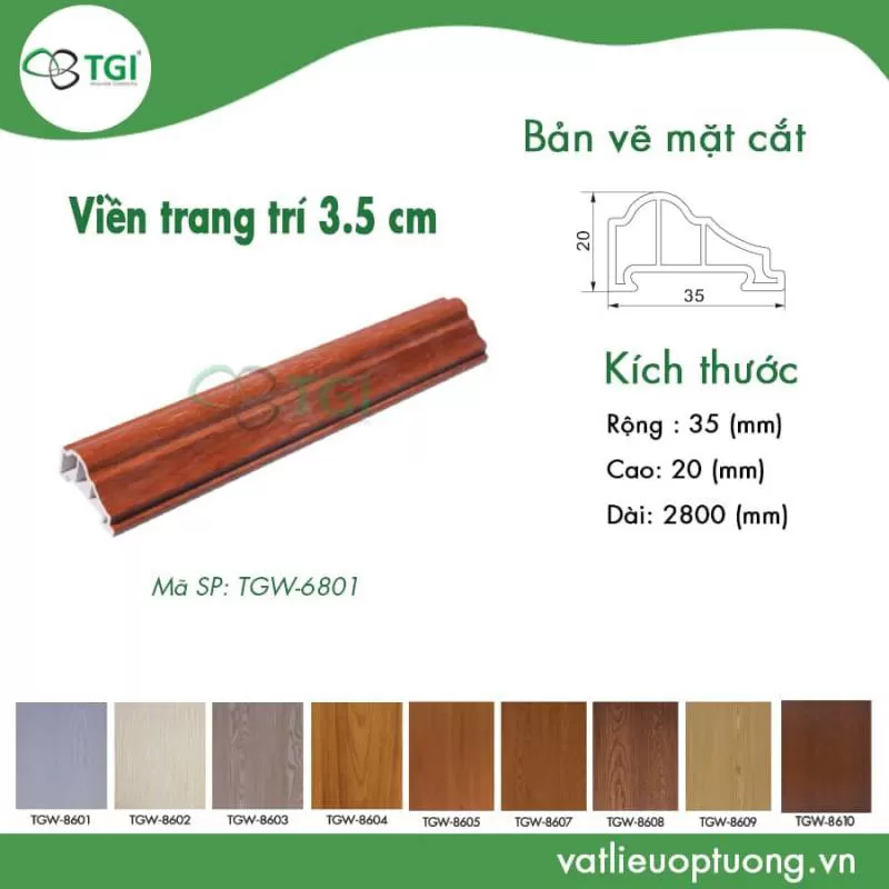 Viền trang trí 3.5cm TGW-6801