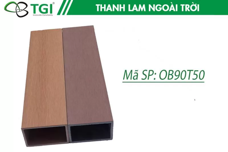 Thanh Lam Gỗ Nhựa Ngoài Trời OB90T50