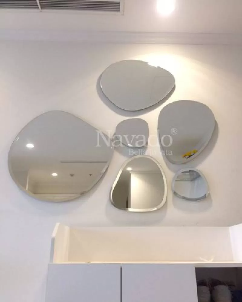 Gương mài trang trí nghệ thuật phòng khách