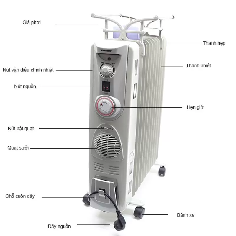 Máy sưởi dầu Tiross 11 thanh TS920 Cao Cấp - Giá Rẻ