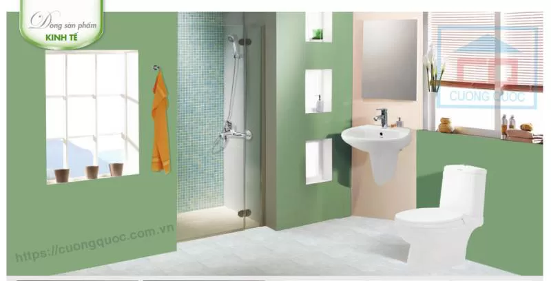 Bộ thiết bị vệ sinh kinh tế cho công trình - Mẫu 12 