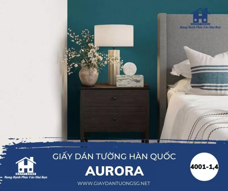 Giấy Dán Tường Hàn Quốc Aurora 4001-1,4