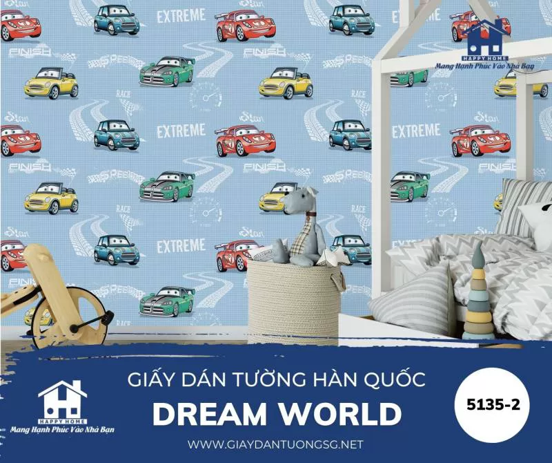 Giấy Dán Tường Phòng Trẻ Em Dream World 5135-2 