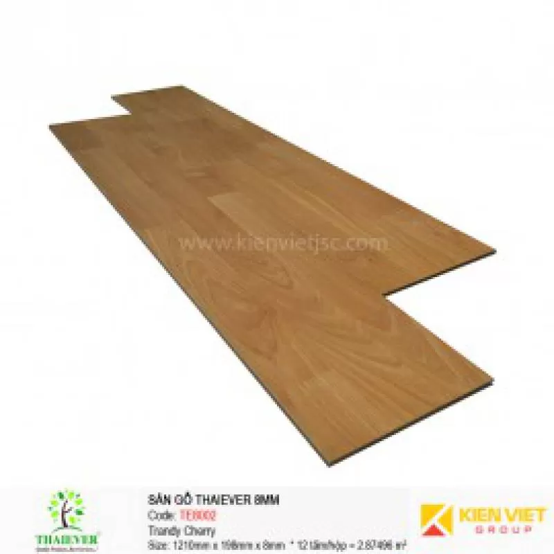Sàn gỗ công nghiệp Thaiever TE8018 Jasper Walnut | 8mm 