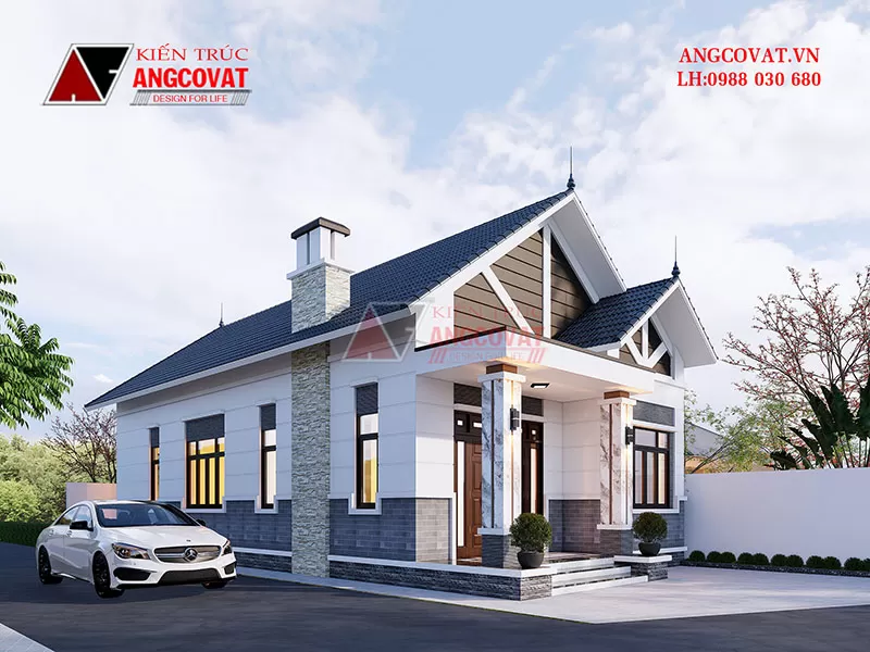 Mẫu nhà nông thôn 3 phòng ngủ 120m2 xây trên đất hình thang BT5140422