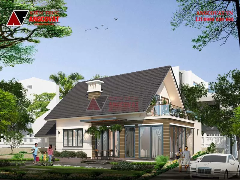 Full hồ sơ thiết kế nhà cấp 4 có tầng áp mái diện tích 100m2 đẹp hiện đại BT601070