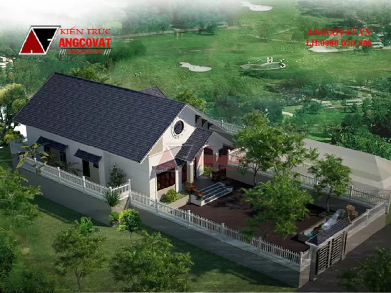 Mẫu thiết kế nhà cấp 4 có tầng hầm hiện đại, diện tích 120m2 BT113056
