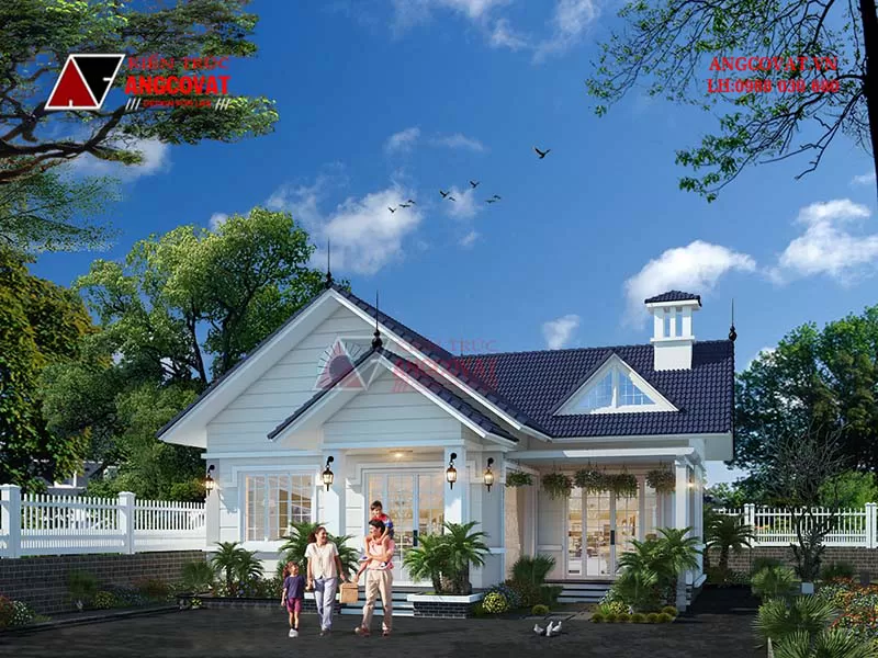 Mẫu nhà cấp 4 nông thôn 3 phòng ngủ giá rẻ 12x16m BT1060123
