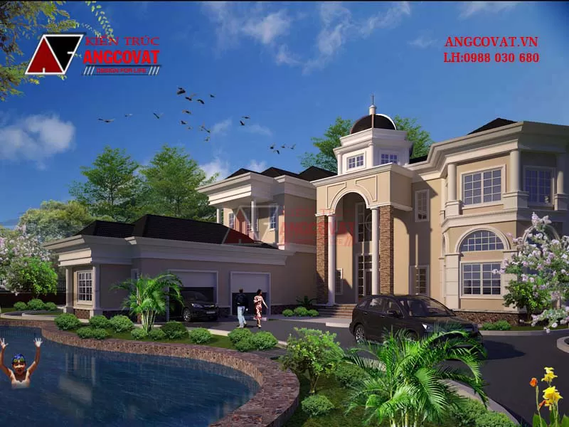 Mẫu dinh thự đẹp diện tích 600m2 phong cách Châu Âu lớn nhất Việt Nam BT109126