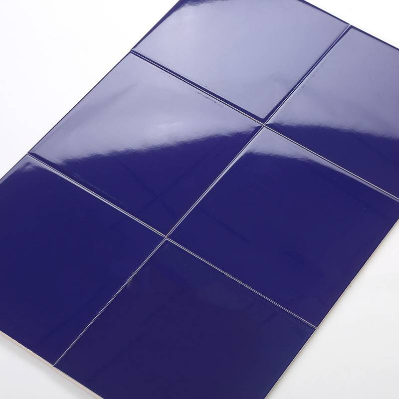 Gạch thẻ trang trí màu xanh đen bóng 200x200mm M2208