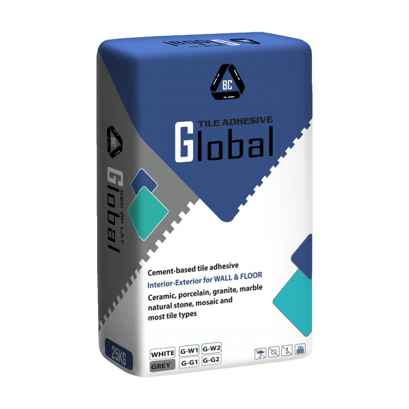 Keo ốp lát gạch đá Global 25kg màu xám G1