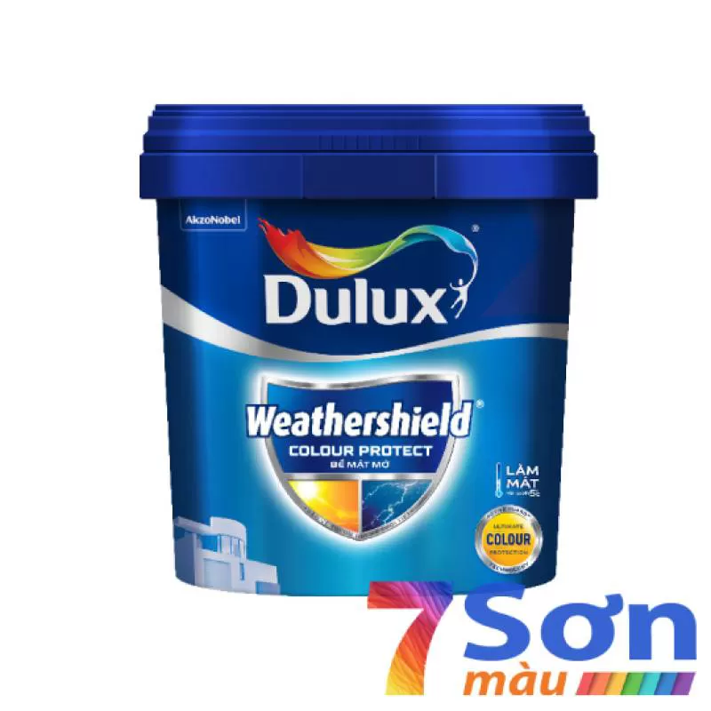 Sơn ngoại thất Dulux Weathershield Colour Protect bề mặt mờ E015 (15 Lít) 