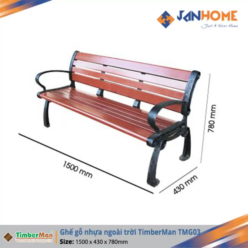 Ghế gỗ nhựa ngoài trời TimberMan TMG03 