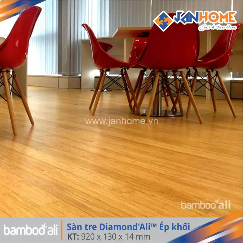 Sàn tre DIAMOND'ALI Ép Khối 14mm - Tự Nhiên