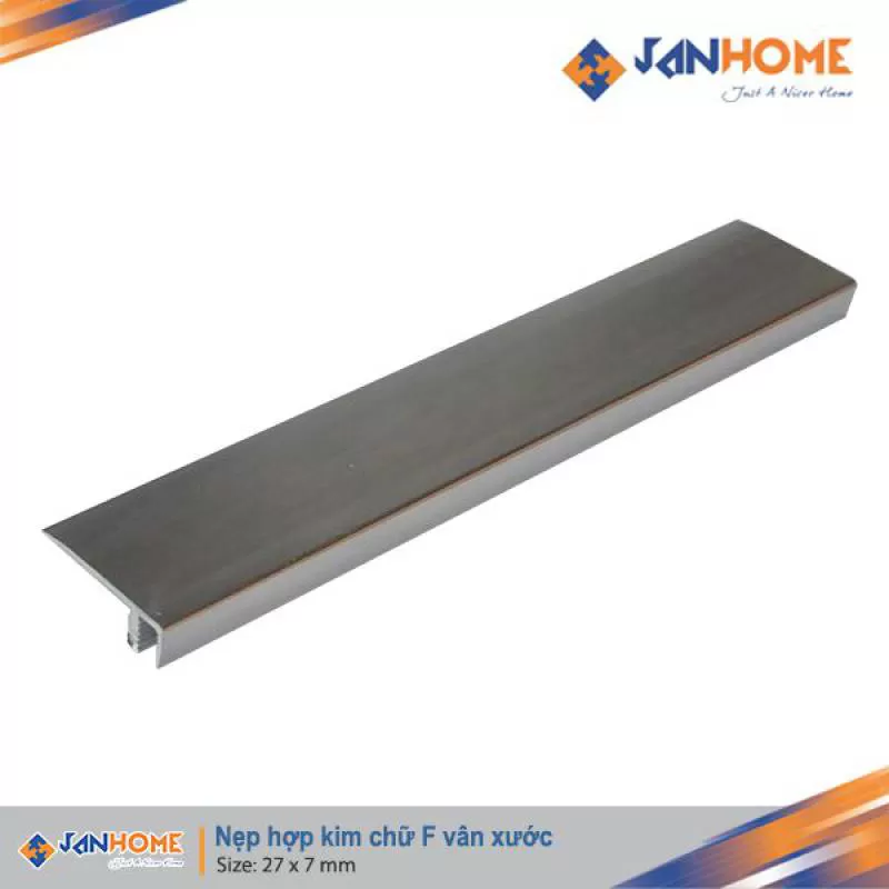 Nẹp hợp kim chữ F vân xước