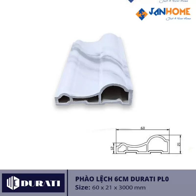 Phào lệch 6cm Durati 14PL0609