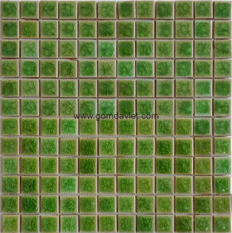 Gạch mosaic men rạn đơn màu 23x23 07 