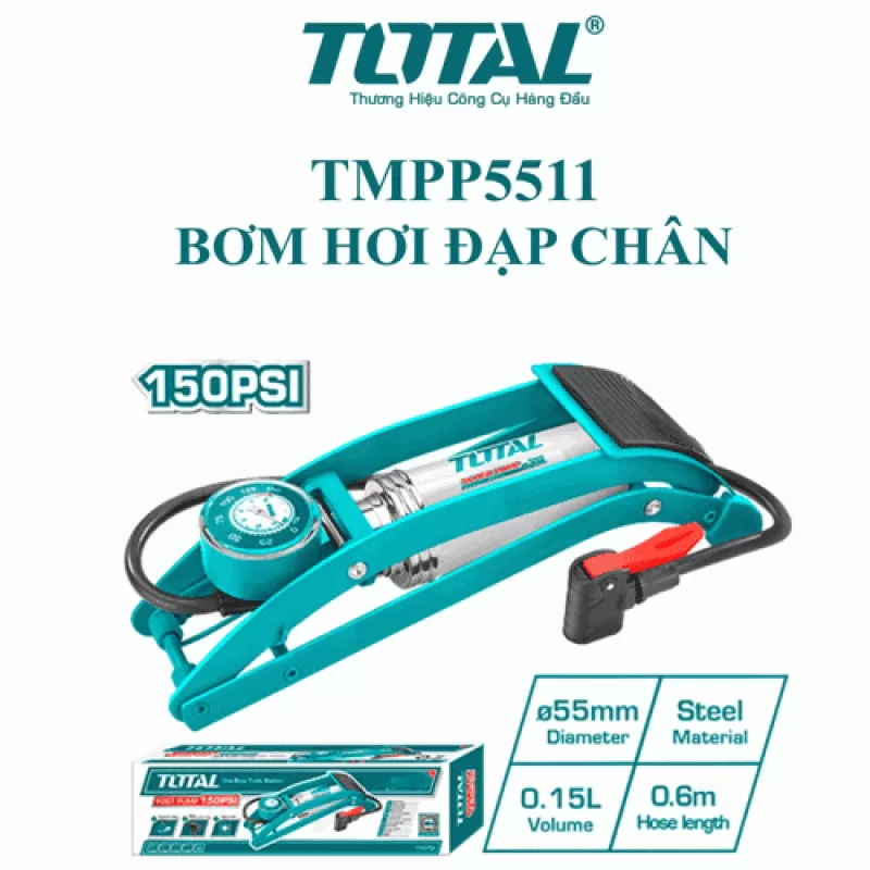 Bơm hơi đạp chân Total TMPP5511 