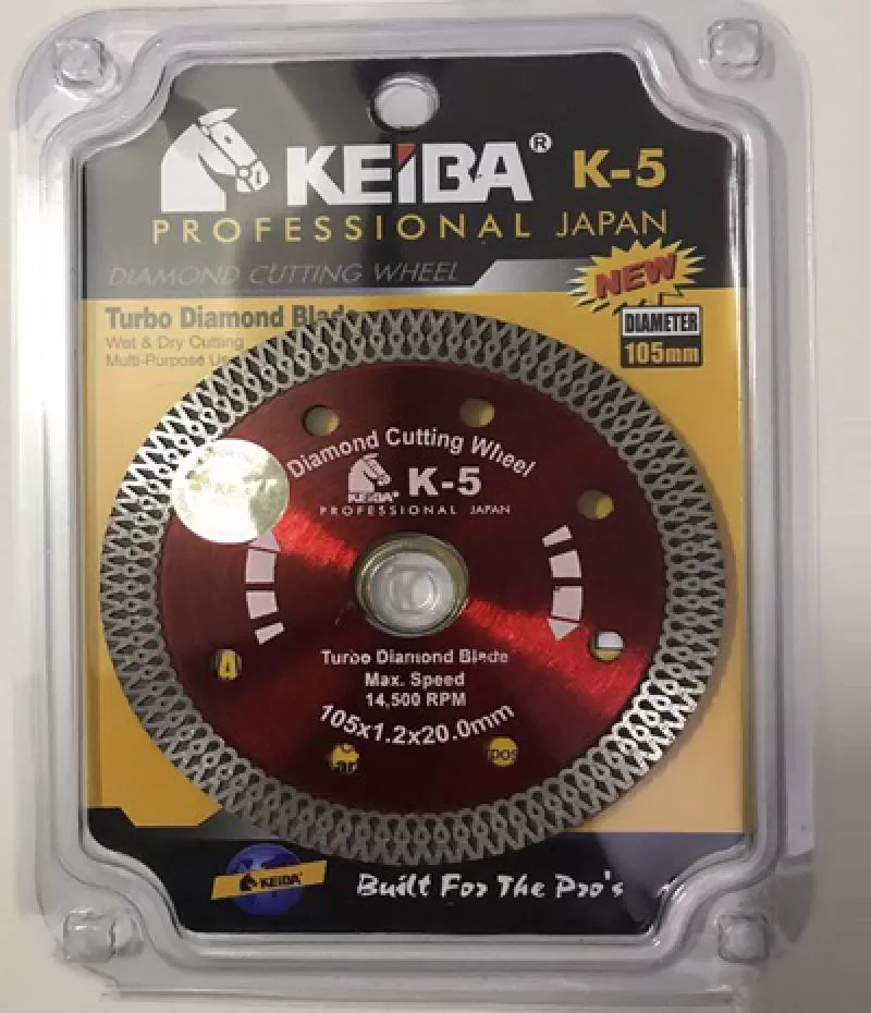 Lưỡi cắt gạch Men, Ceramic, Granite, Marble, Bóng kiếng, Bê tông Siêu Xịn đa năng 105mm KEIBA JAPAN