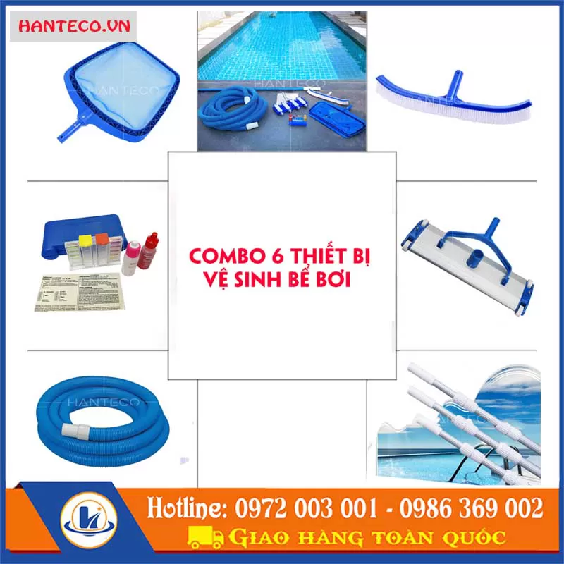 BỘ DỤNG CỤ VỆ SINH BỂ BƠI 6 MÓN TRUNG QUỐC 