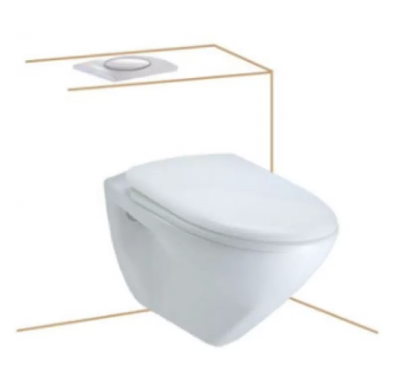 BÀN CẦU KÉT NƯỚC ÂM COTTO - MÀU TRẮNG - SC199(T)