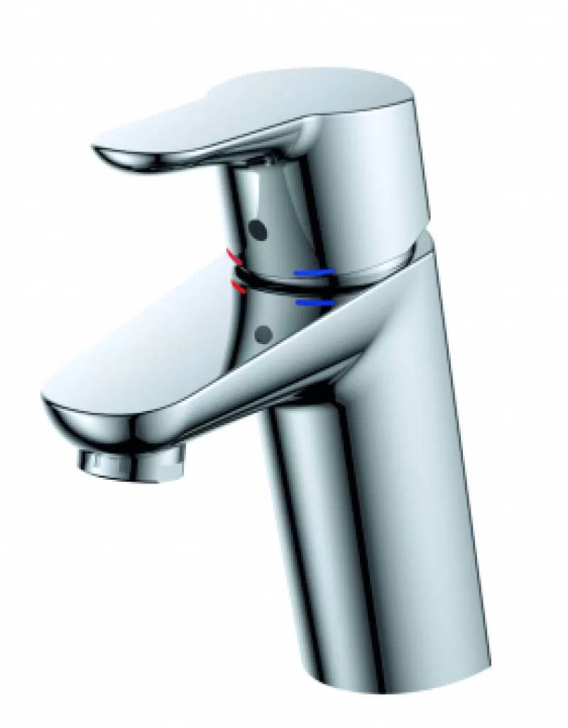 Vòi Lavabo 1 lỗ nóng lạnh hai đường nước + dây cấp nước
