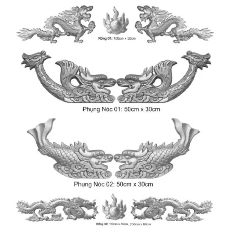 Phù Điêu Rồng Phượng